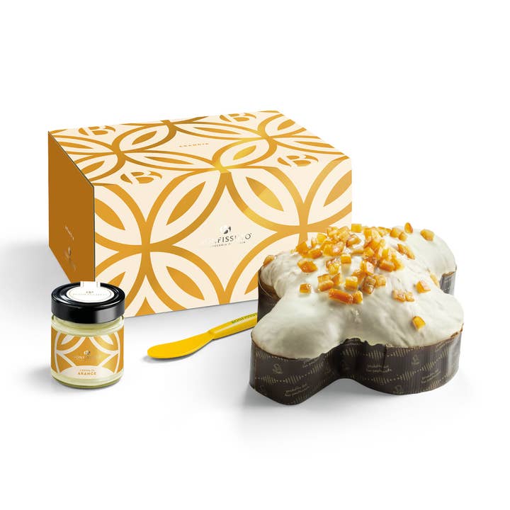 Paasduif Sinaasappel met witte chocolade coating. Inclusief een sinaasappelcrème om te smeren. voor wholesale door Bonfissuto