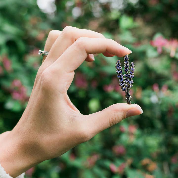 Wildship Studio - Wholesale Lapel Pin/Button - Lavender Enamel Pin3
