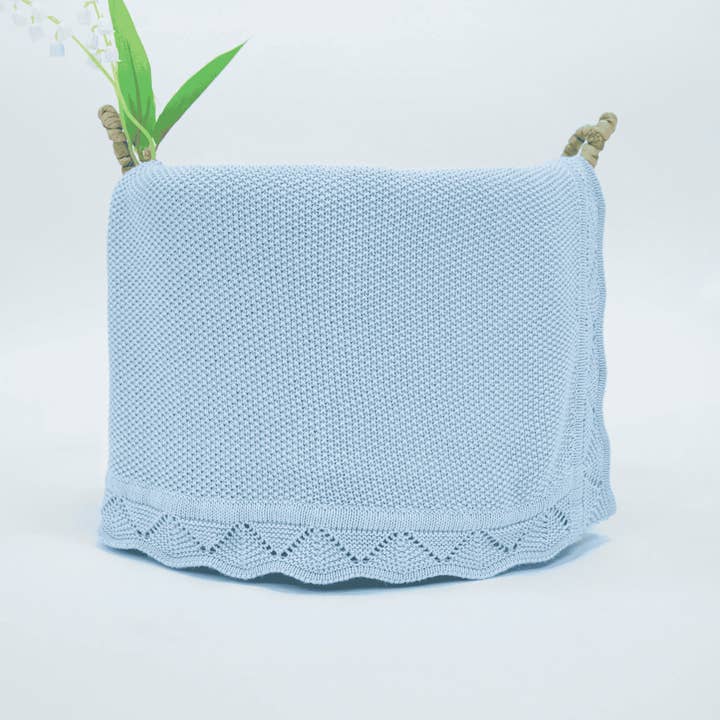 Heirloom Lacing Baby Blanket - 100% Cotton for wholesale by SwaddleAn