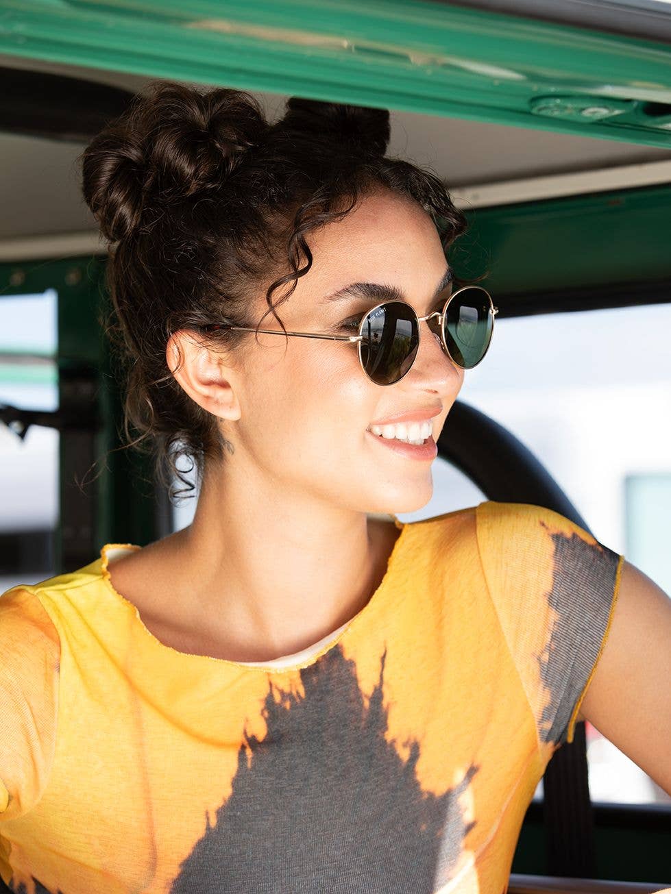 Blue Planet Eco-Eyewear – Engroshandel Solbriller - Herre – BP18251-Ash - Mat Guld / Skildpaddespidser / Grå-grøn Pol.2