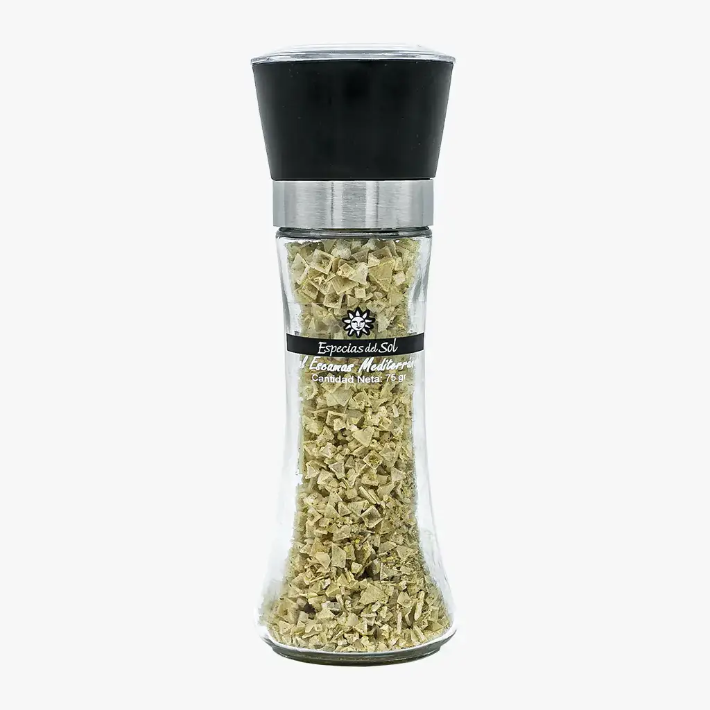 Especias del Sol - Venta al por mayor Sal - SAL [en Escamas] MEDITERRÁNEA [MMN] Molinillo Cerámico 75gr0
