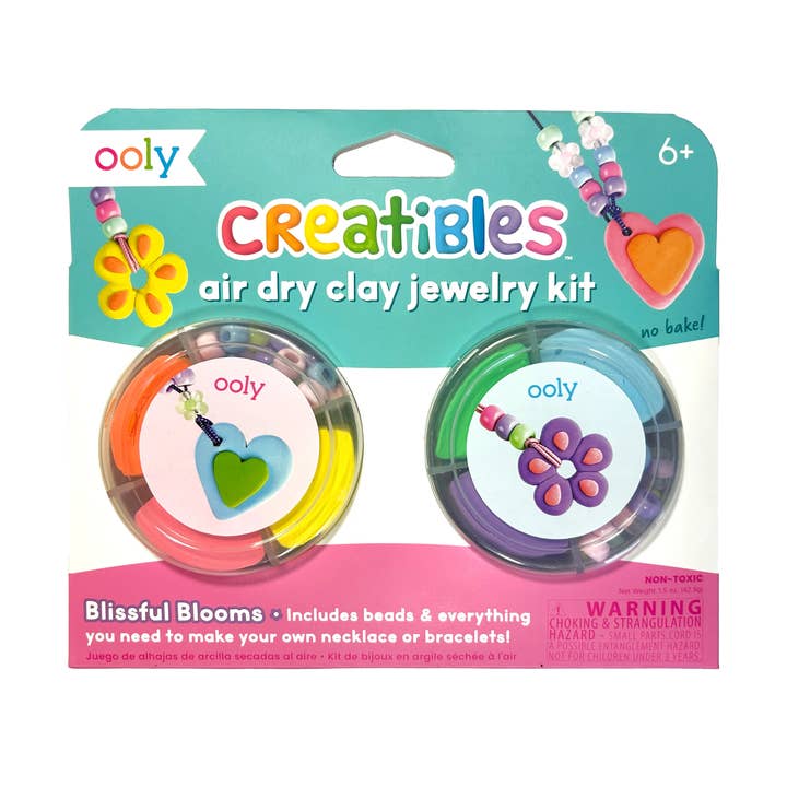 OOLY - Wholesale DIY Jewelry - Kids - Creatibles Air Dry Clay Jewelry Kit - Blissful Bloom