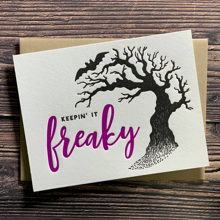 Freaky Card for Halloween. Spooky Halloween Greeting Card. for wholesale by Kincaid Creative