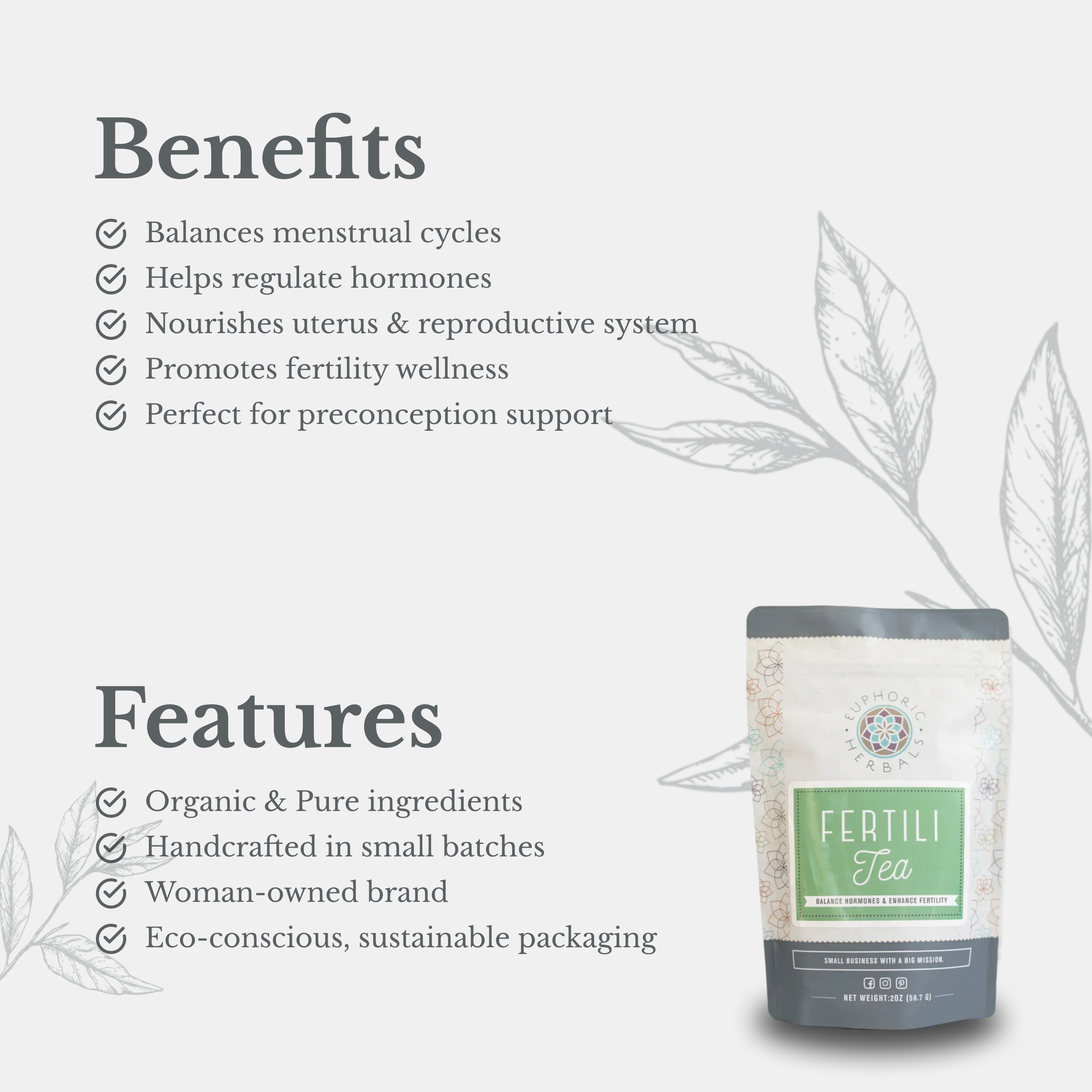 Euphoric Herbals – wholesale Loose tea – Fertili-Tea - Hormone Balancing Tea5