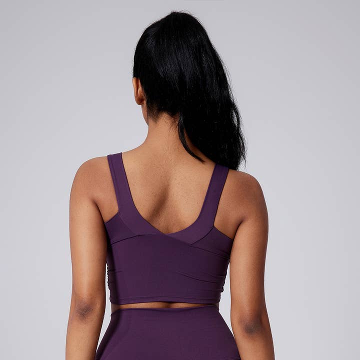 Sodalemon - Wholesale Athletic Top - Women's - Women Open-Back Yoga Bra Waist-Cinching Workout Tank Top5