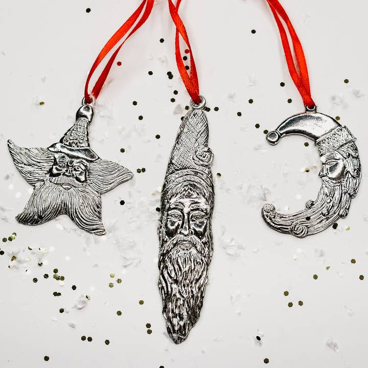 Håndlavede Santa Claus Julepynt Gavesæt for engroshandel hos House of Morgan Pewter