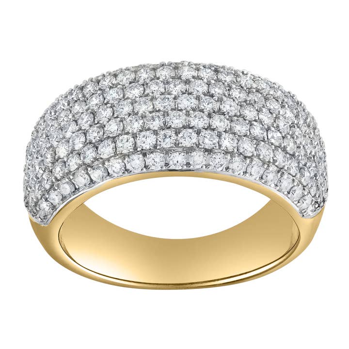 Grootheid 1,50 Ct 10K Geelgouden Diamanten Ring voor wholesale door LuvMyJewelry (LMJ)