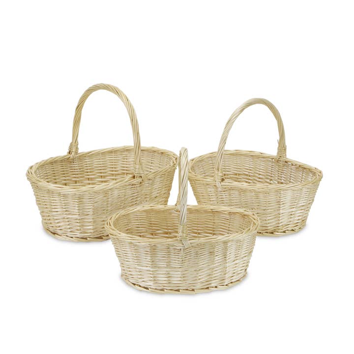 Taber Oval 3 Piece Handle Baskets for wholesale by Cheungs Home Decor