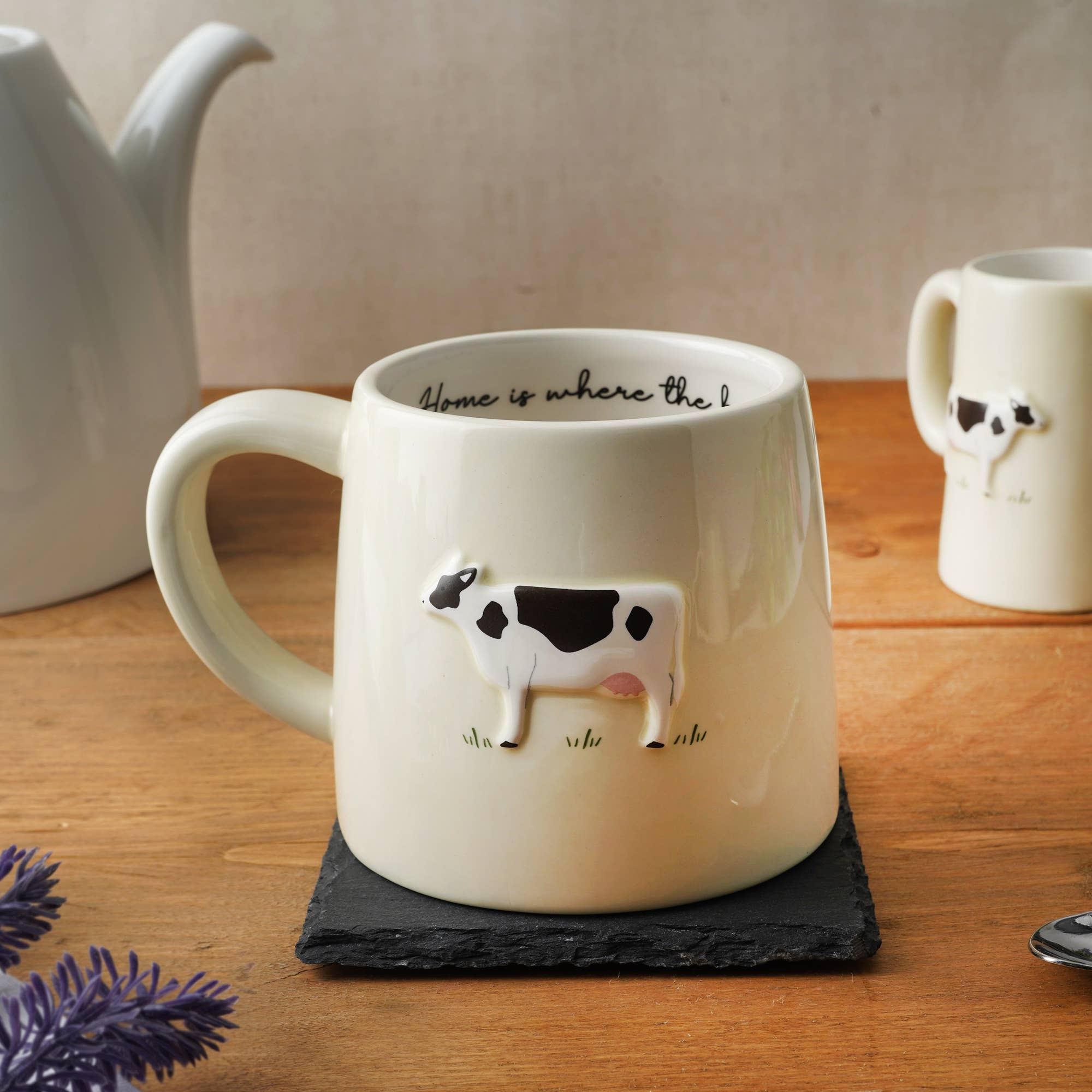 Wholesale Bramble Farm Cow Stoneware Mug In Gift Box for your