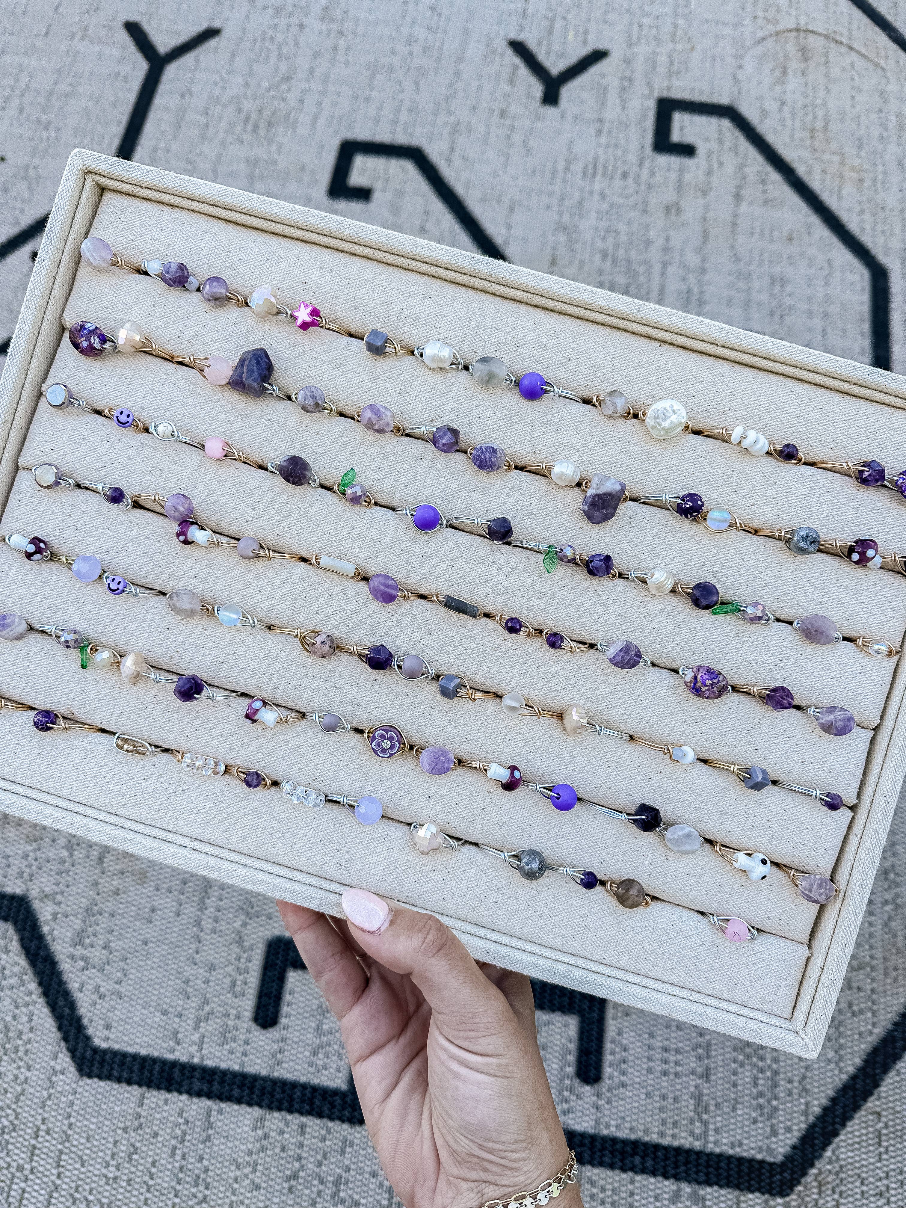 Bijoux Boutique LLC - Wholesale Jewelry Set - Purple Ring Collection, Half Tray3