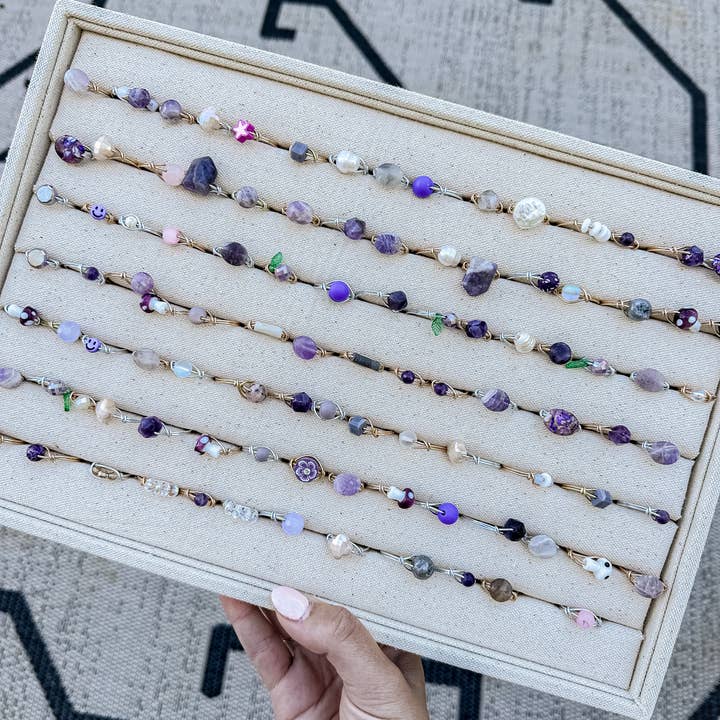 Bijoux Boutique LLC - Wholesale Jewelry Set - Purple Ring Collection, Half Tray3