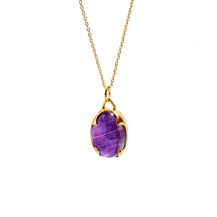 Natural Amethyst Pendant Necklace for wholesale by K D Jewels