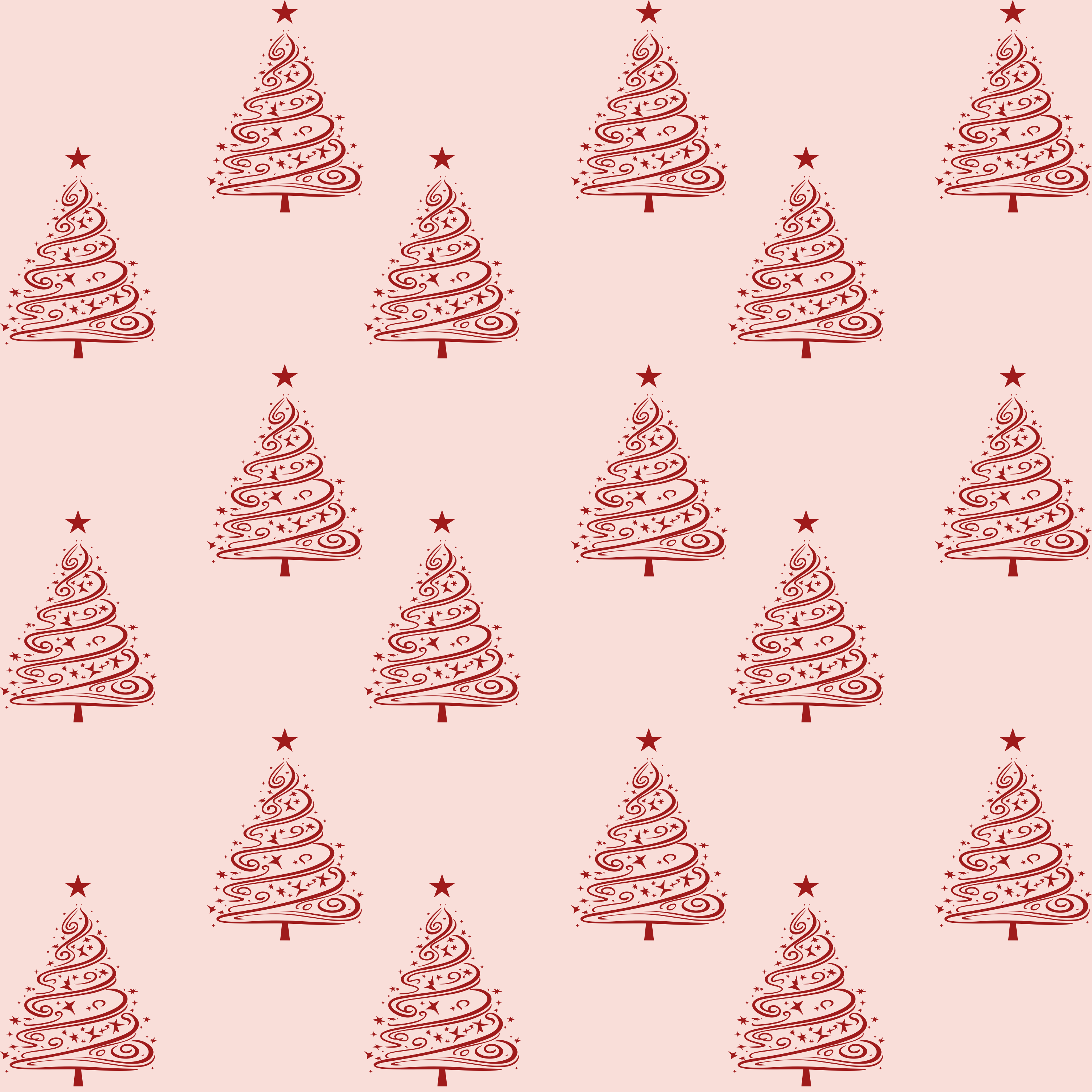 Lokipawz - Wholesale Flat Wrap - Pink Christmas Tree Wrapping Paper15