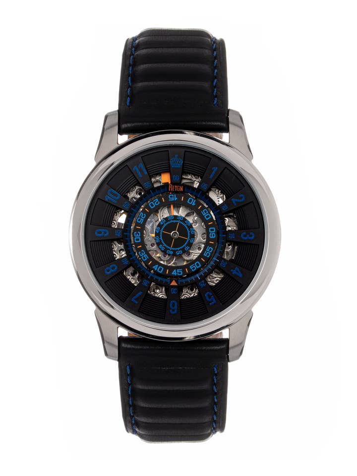 Reign Monterey Orologio automatico semischeletrato con cinturino in pelle per la vendita all'ingrosso da parte di Reign