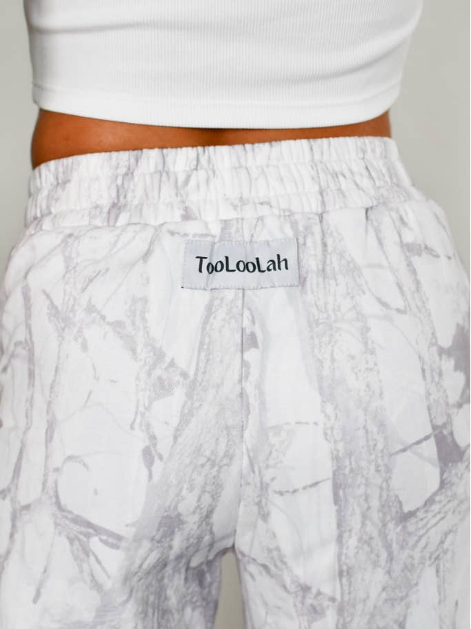 TooLooLah - Wholesale Lounge Sweatpants/Joggers - Women's - Baseline Straight Leg Joggers - White Camo5