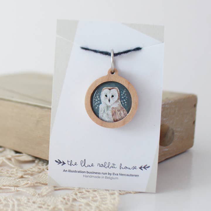 Oliver il Gufo | Segna Punti | Ciondolo in Legno per la vendita all'ingrosso da parte di The Blue Rabbit House