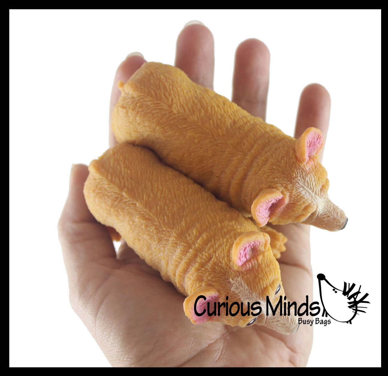 Curious Minds Toys – Engroshandel Klemmelegetøj - Børn og baby – 1 Strækbar Corgi Dog Knust Perle Sandfyldt - Doggy Lover10