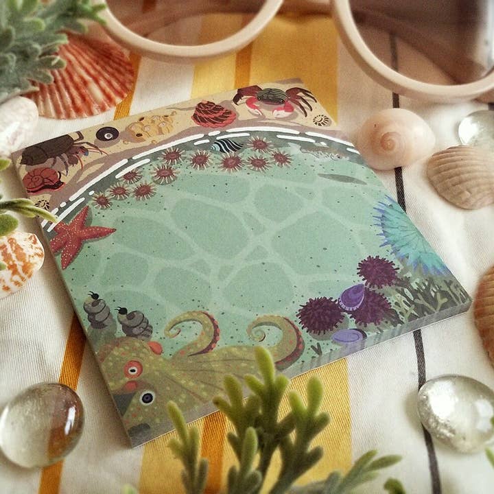 Tide Pools Memo Pad for wholesale by Lucky Dewdrop Designs
