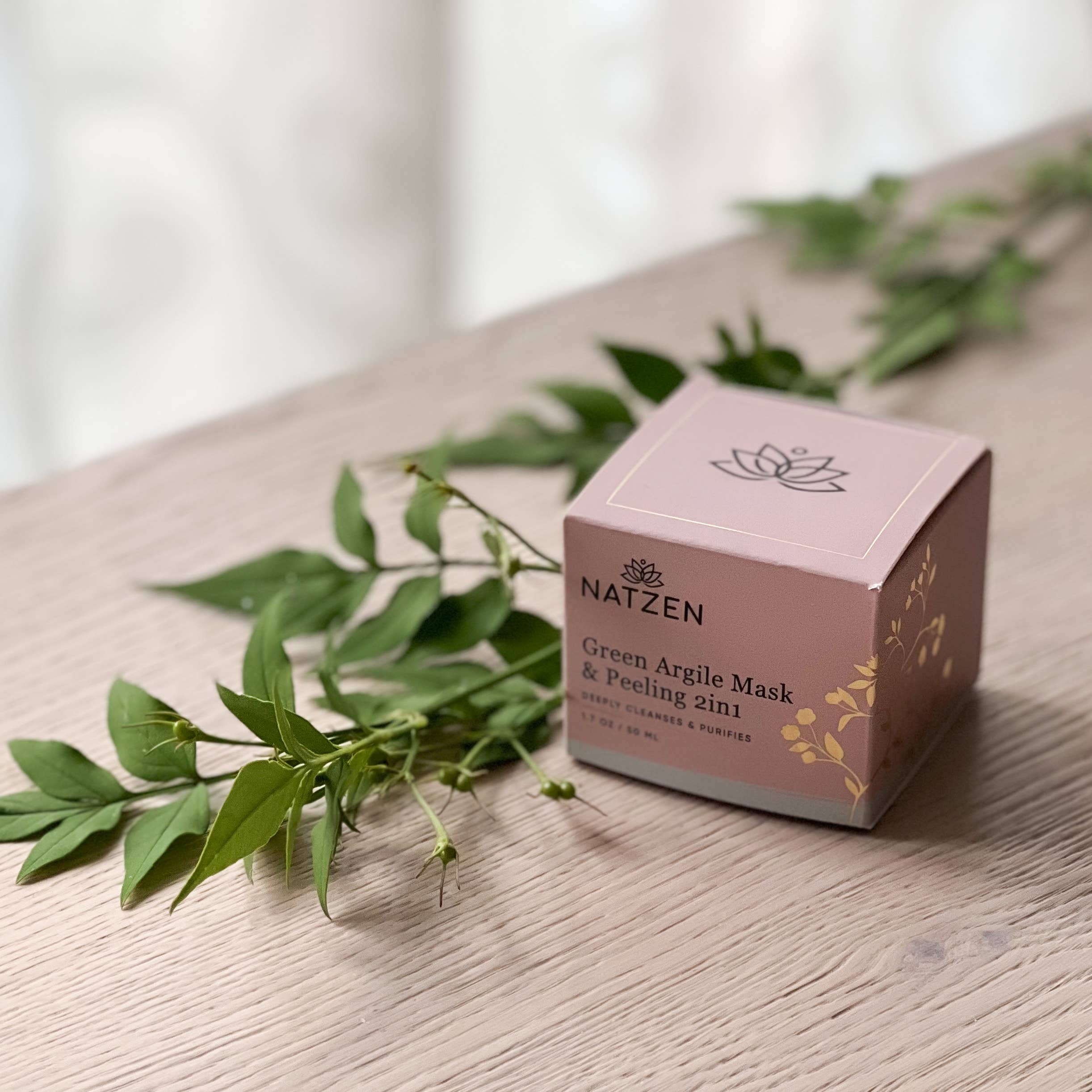 NatZen – wholesale Skincare face mask – Green Argile 2 In 1 Exfoliating Clarifying Face Mask5