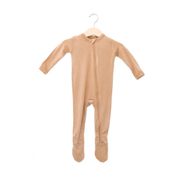 BAMBOO ZIPPER FOOTED SLEEPER for wholesale by Wildwood Landing