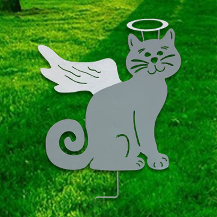 Estaca de jardín Cat Angel Memorial (estilo 2) para venta al por mayor de Rustica Ornamentals