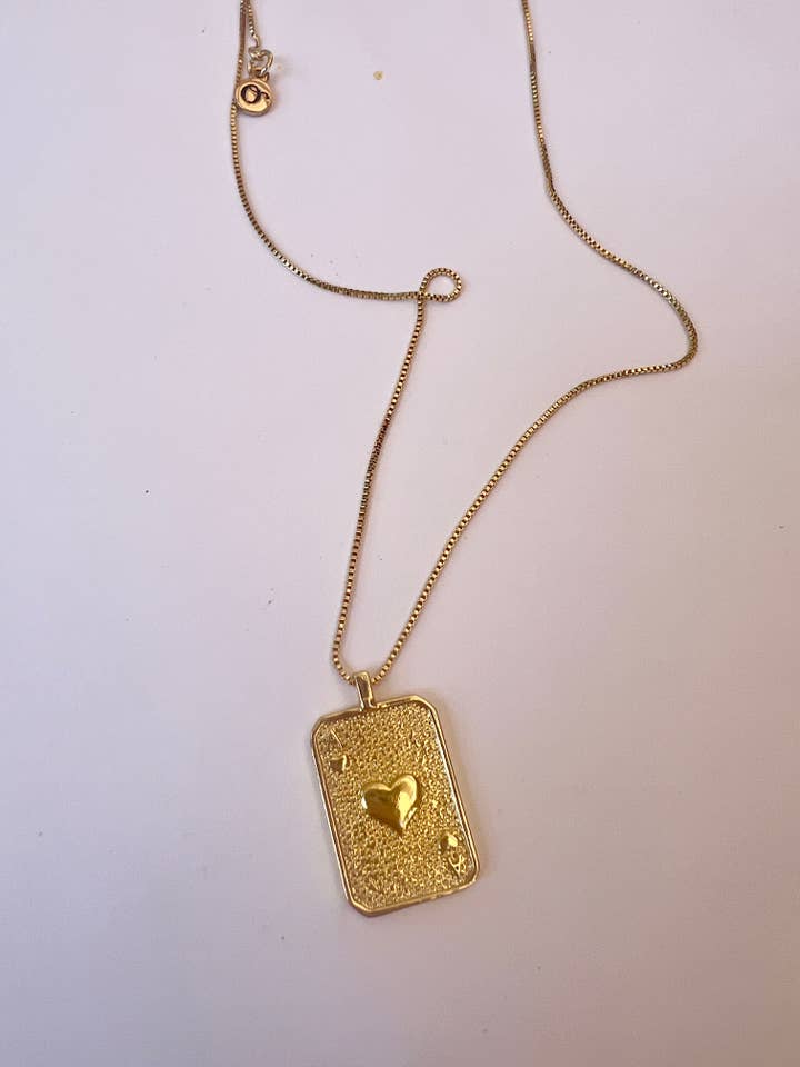 Ace of Hearts Necklace | Gold-Filled Necklace for wholesale by Océanne