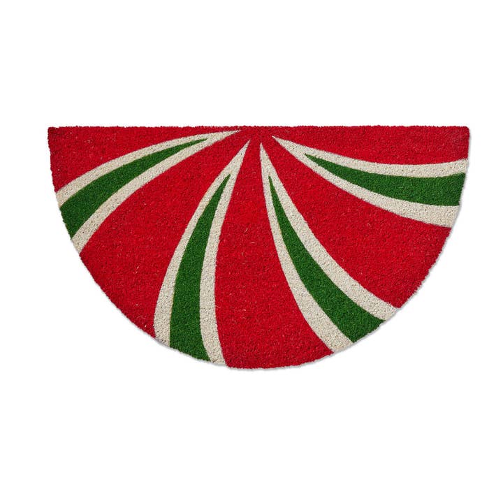 Peppermint Shaped Pac Coir Mat Red Multi Christmas for wholesale by tag