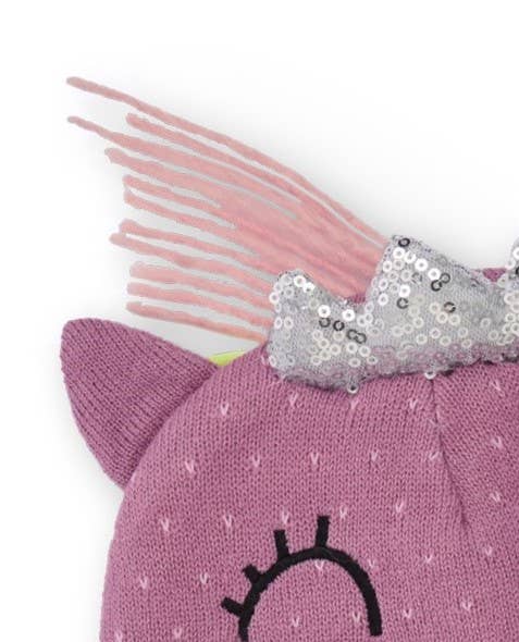 tuc tuc - Wholesale Beanie - Kids - Lilac-colored girl's hat with unicorn design2