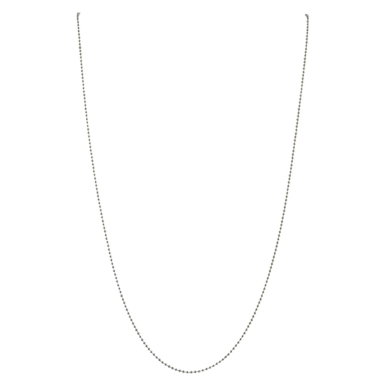 Select Lines - Wholesale Link & Chain Necklace - Sterling Silver Round Bead Ball 100 1mm Necklace Chain Solid Dog Tag Jewelry1