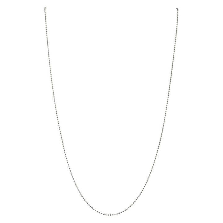 Select Lines - Wholesale Link & Chain Necklace - Sterling Silver Round Bead Ball 100 1mm Necklace Chain Solid Dog Tag Jewelry1