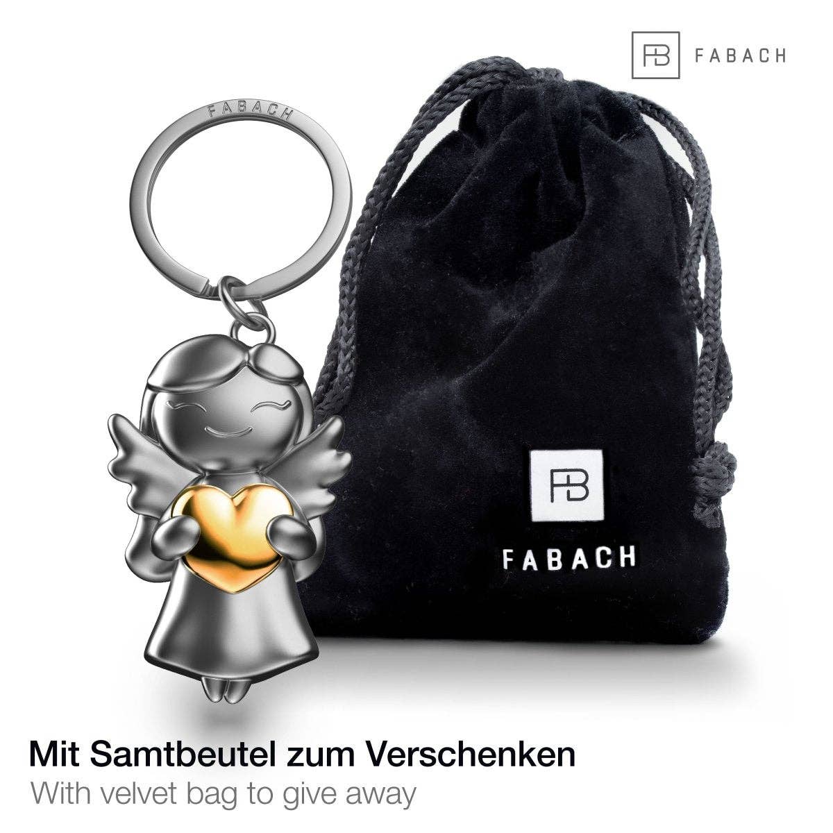 FABACH – Die Schlüsselanhänger-Schmiede - Wholesale Keychain - Unisex - “Star” guardian angel keychain - lucky angel with heart - angel lucky charm3