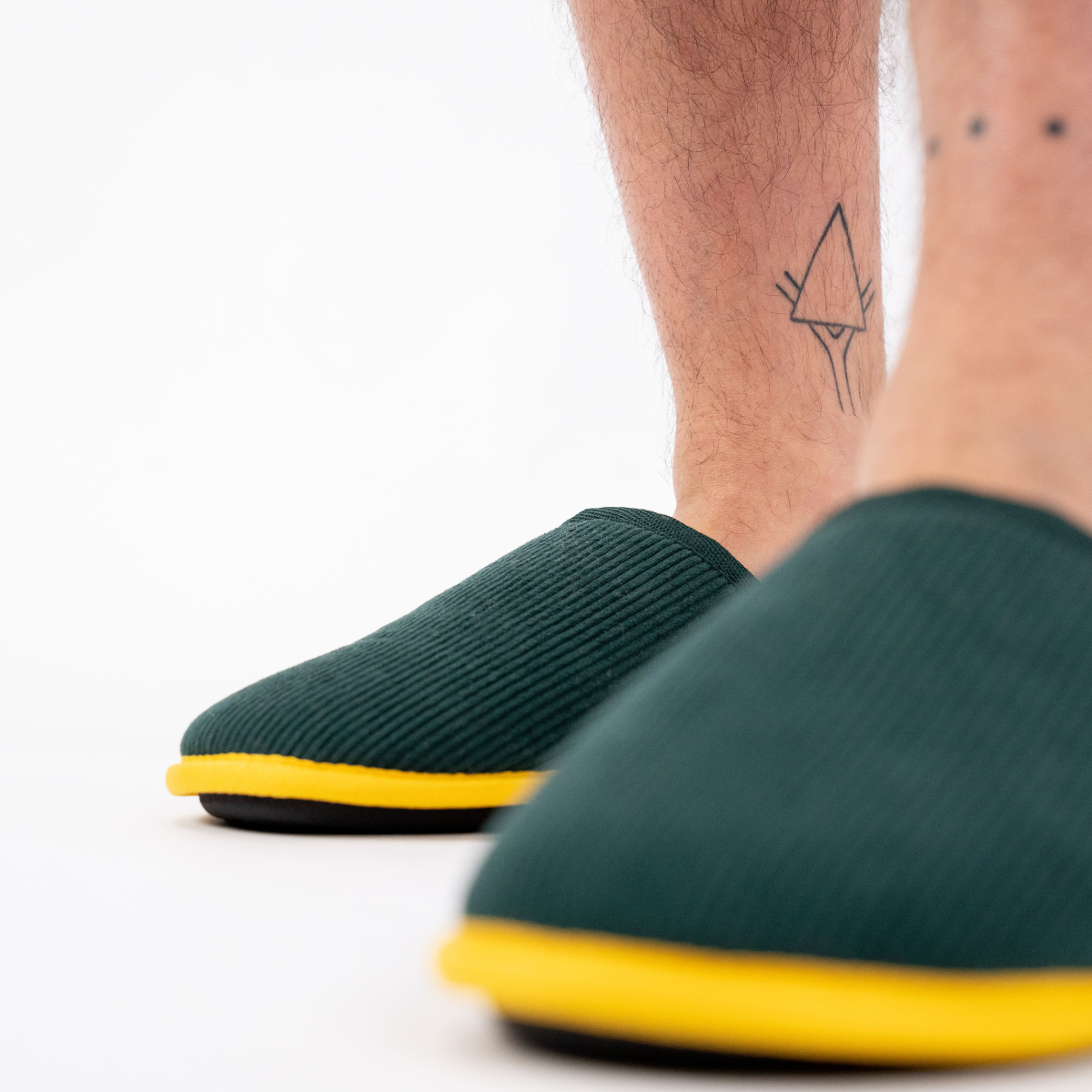 BILLYBELT - Wholesale Slippers - Unisex - Green corduroy slippers2