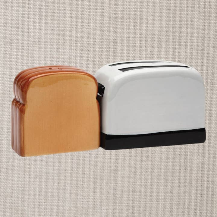 Toaster and Toast Salt and Pepper Shaker Set for wholesale by Pacific Trading