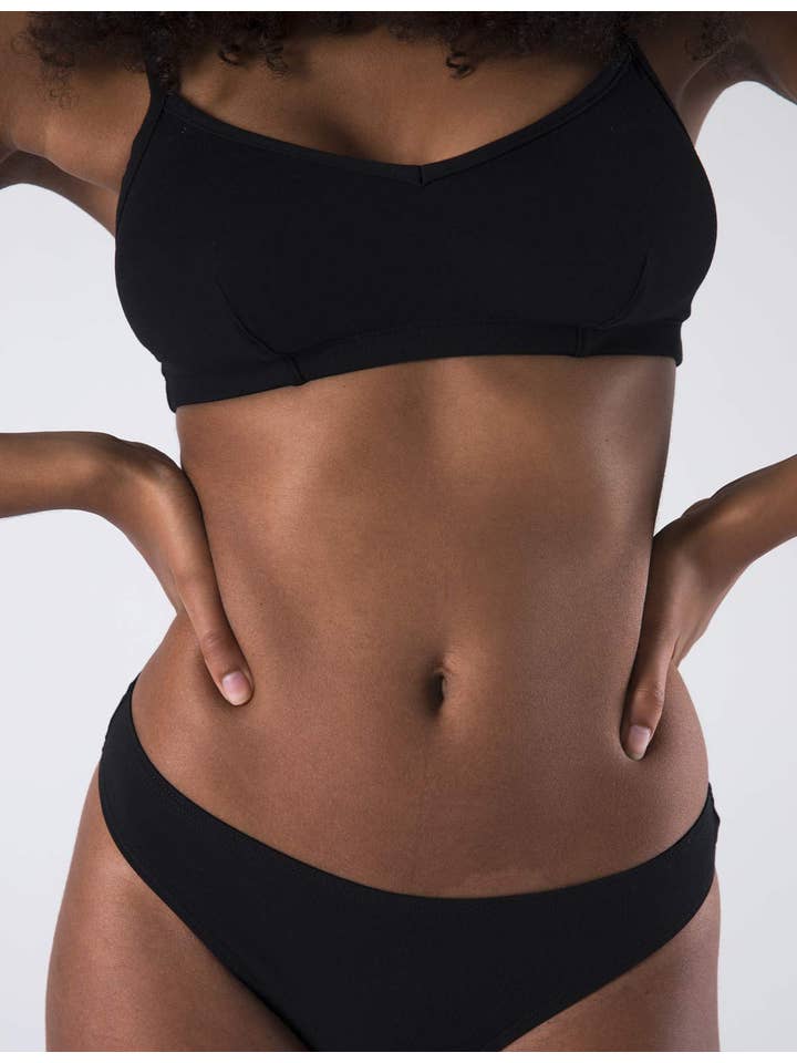 Black Ebony Mina bra - Organic Cotton - Black-Ebony for wholesale on Faire1