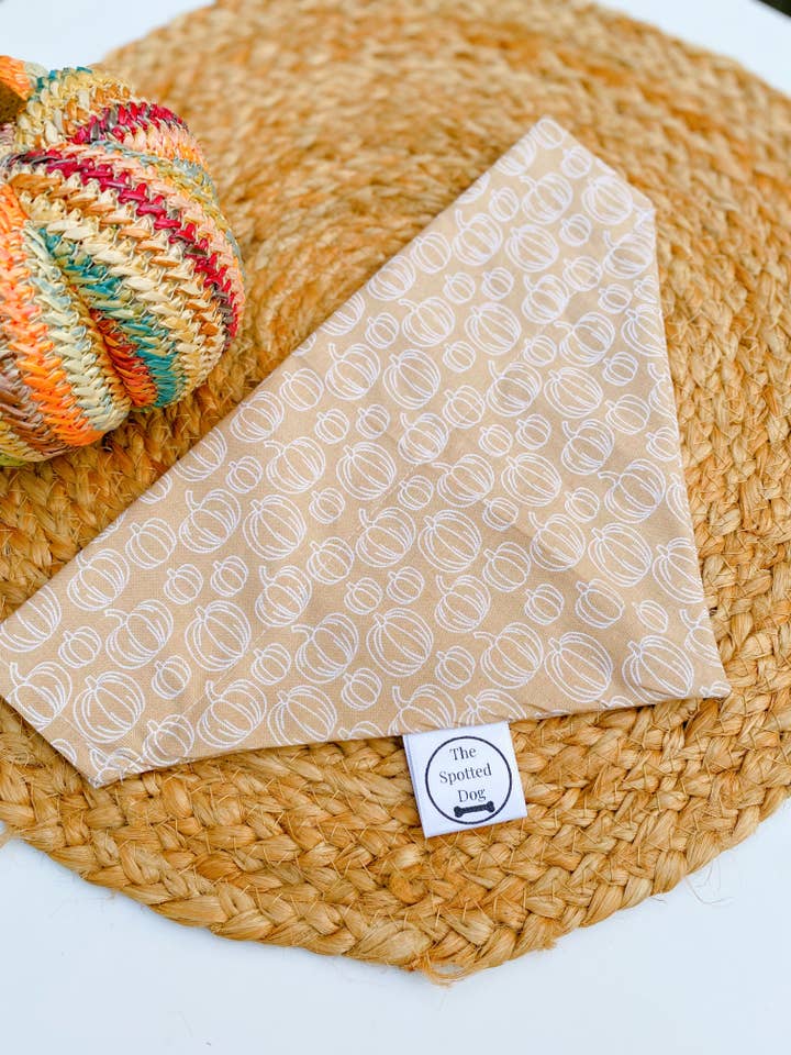 Pumpkin & Cream Bandana for wholesale by Spotted Dog Co.