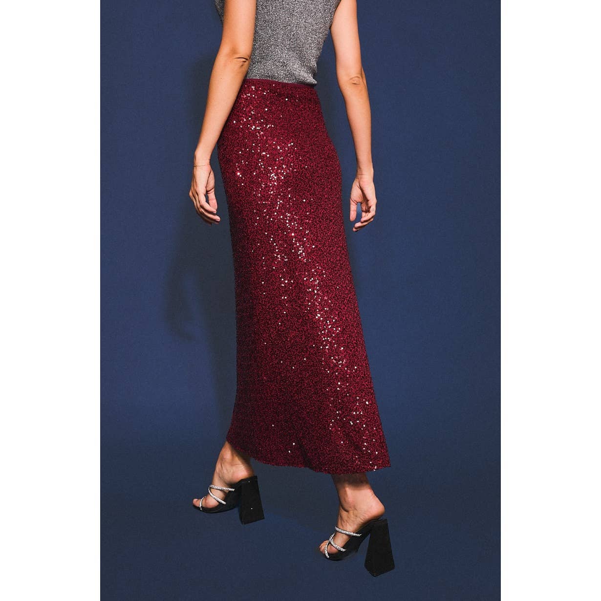 Apolline - Wholesale Skirt - Women's - SEQUIN BIAS MAXI SKIRT3