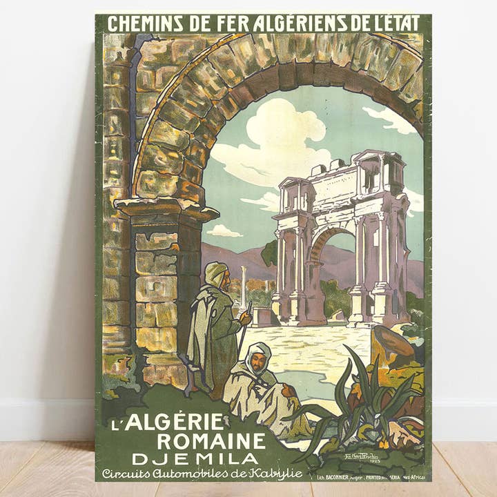 Poster Djemila Algerije — Romeins Algerije — 1925 voor wholesale door wallartgallery