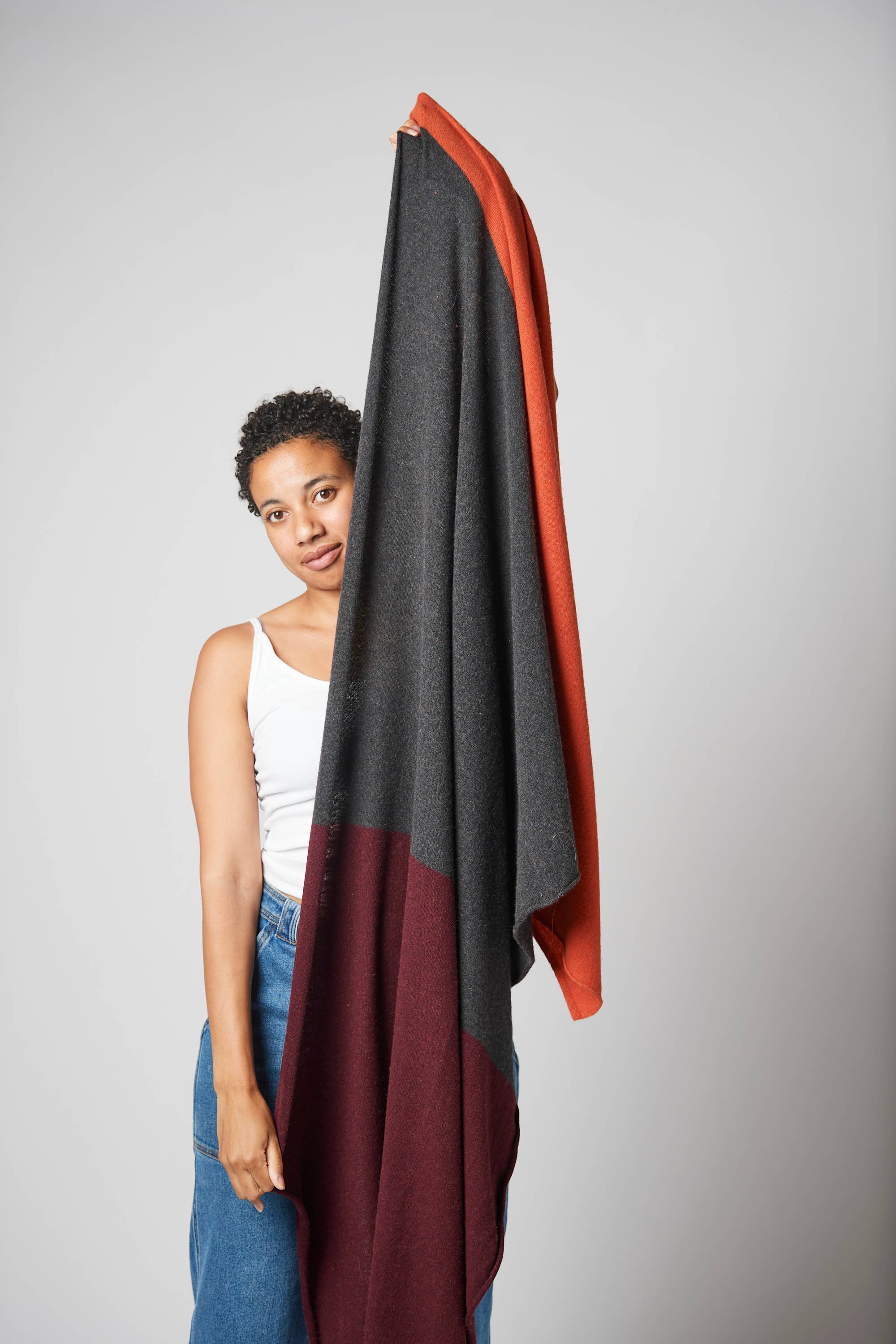 Margolis Pineo Italia - Wholesale Throw Blanket - COZY CASHMERE BLEND THROW, 'TRICOLORE' - HOLIDAY FAVE!15