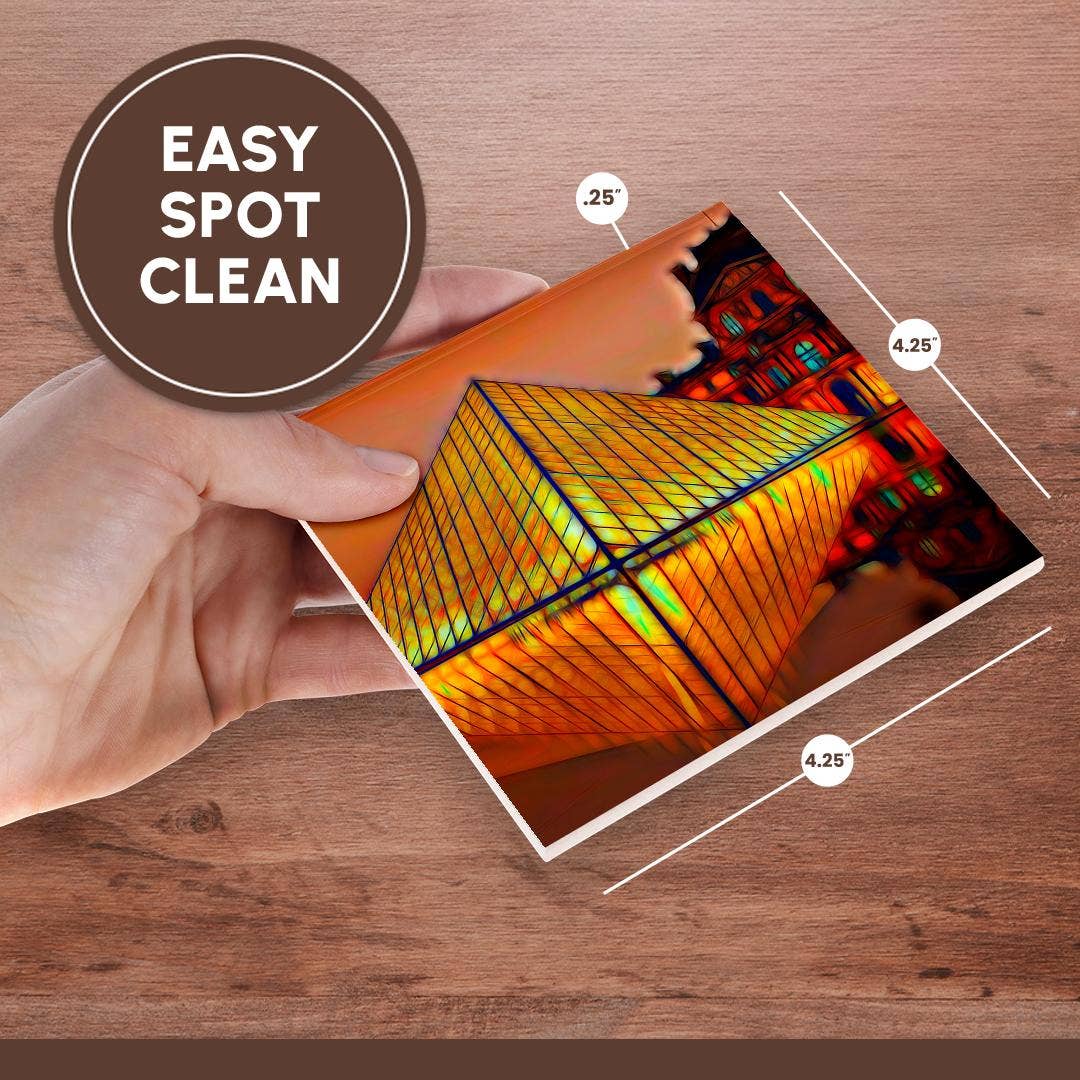 3dRose - Wholesale Coasters - 3dRose, The Louvre Image Of Light Infused Painting, Coaster6