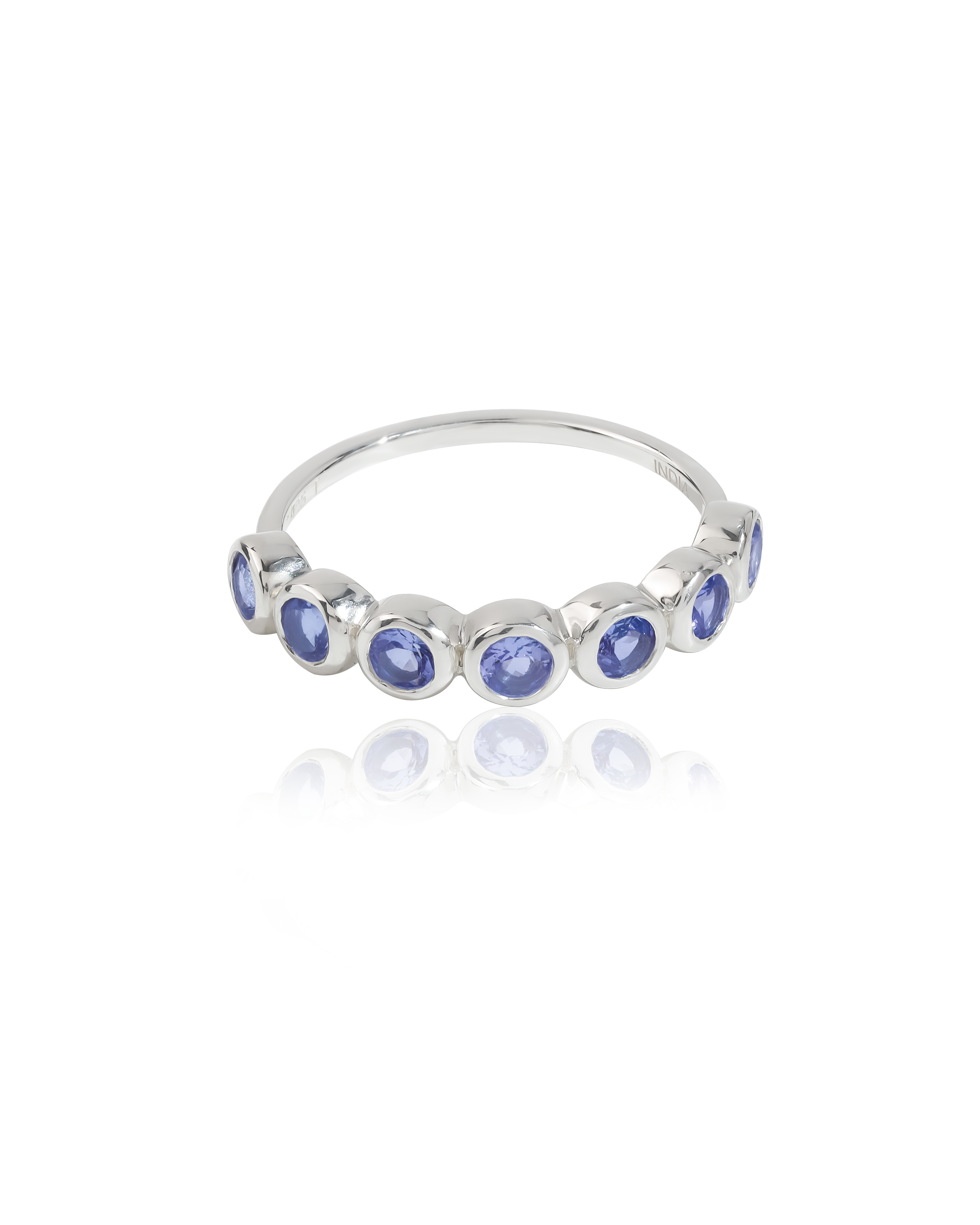 Tiramisu – wholesale Single stone/solitaire ring – Sterling Silver Tanzanite Cerulean Orbit Band Ring2