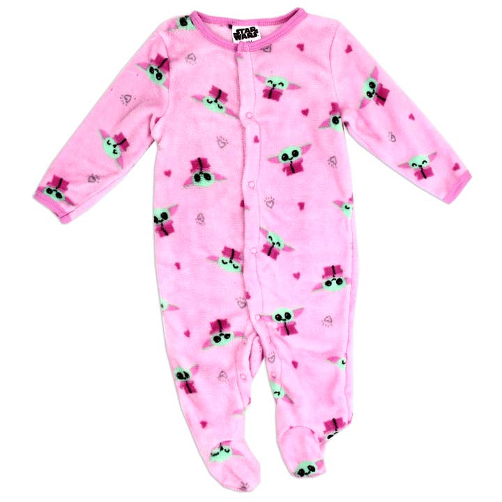 Penguin Kids Wear - Wholesale Sleepsuit - Baby - BABY YODA Girls Newborn Plush Sleeper