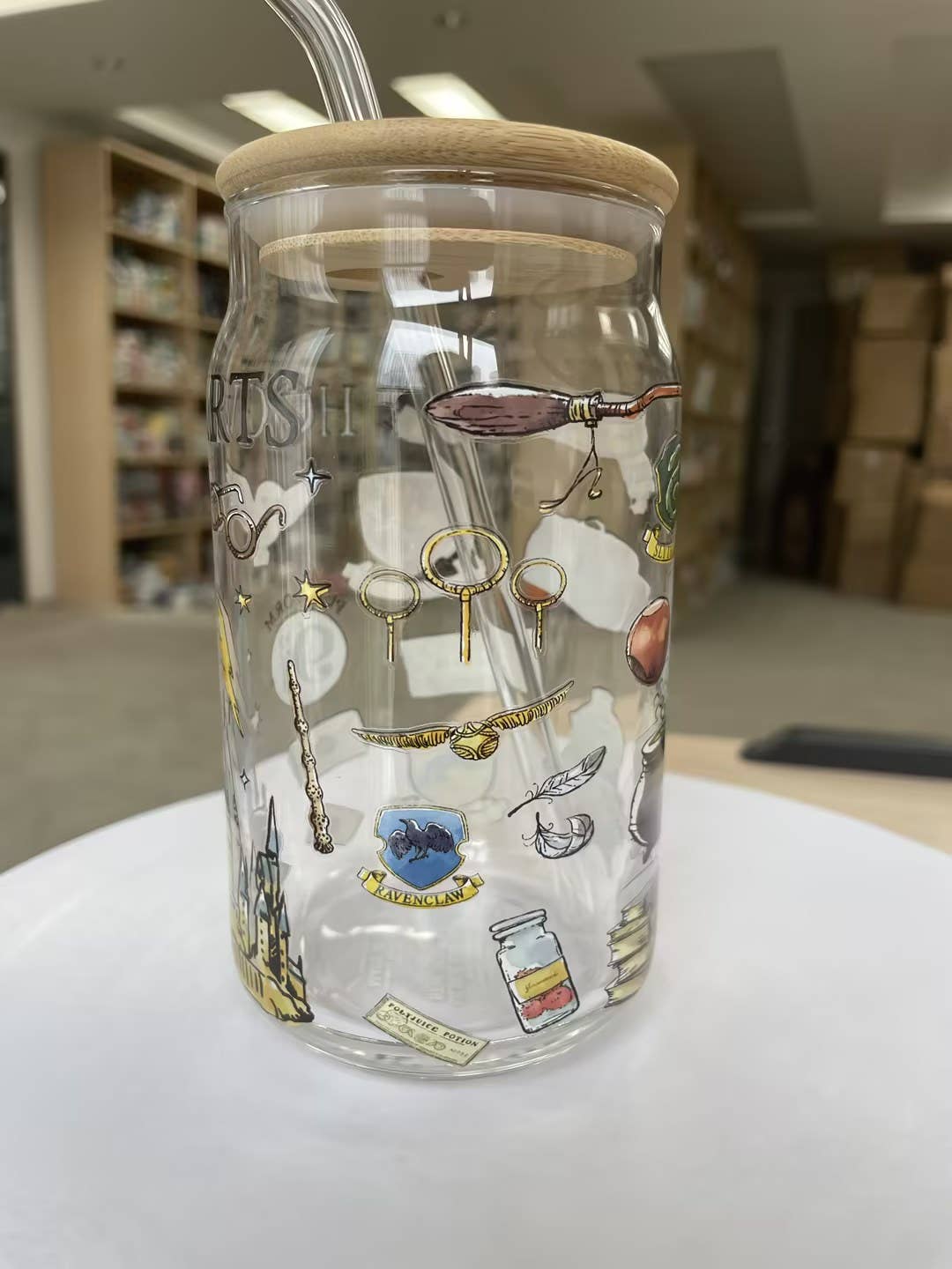 Silver Buffalo - Wholesale Drinking Glass/Cup - Harry Potter Hogwarts Destination 16oz Glass Tumbler1