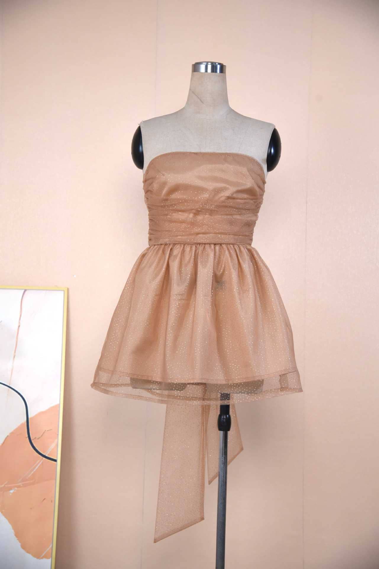 Sanyao Fashion – wholesale Dress – Women's – SF11 Elegant One-Shoulder Tube Top Tutu Skirt Backless Dress17