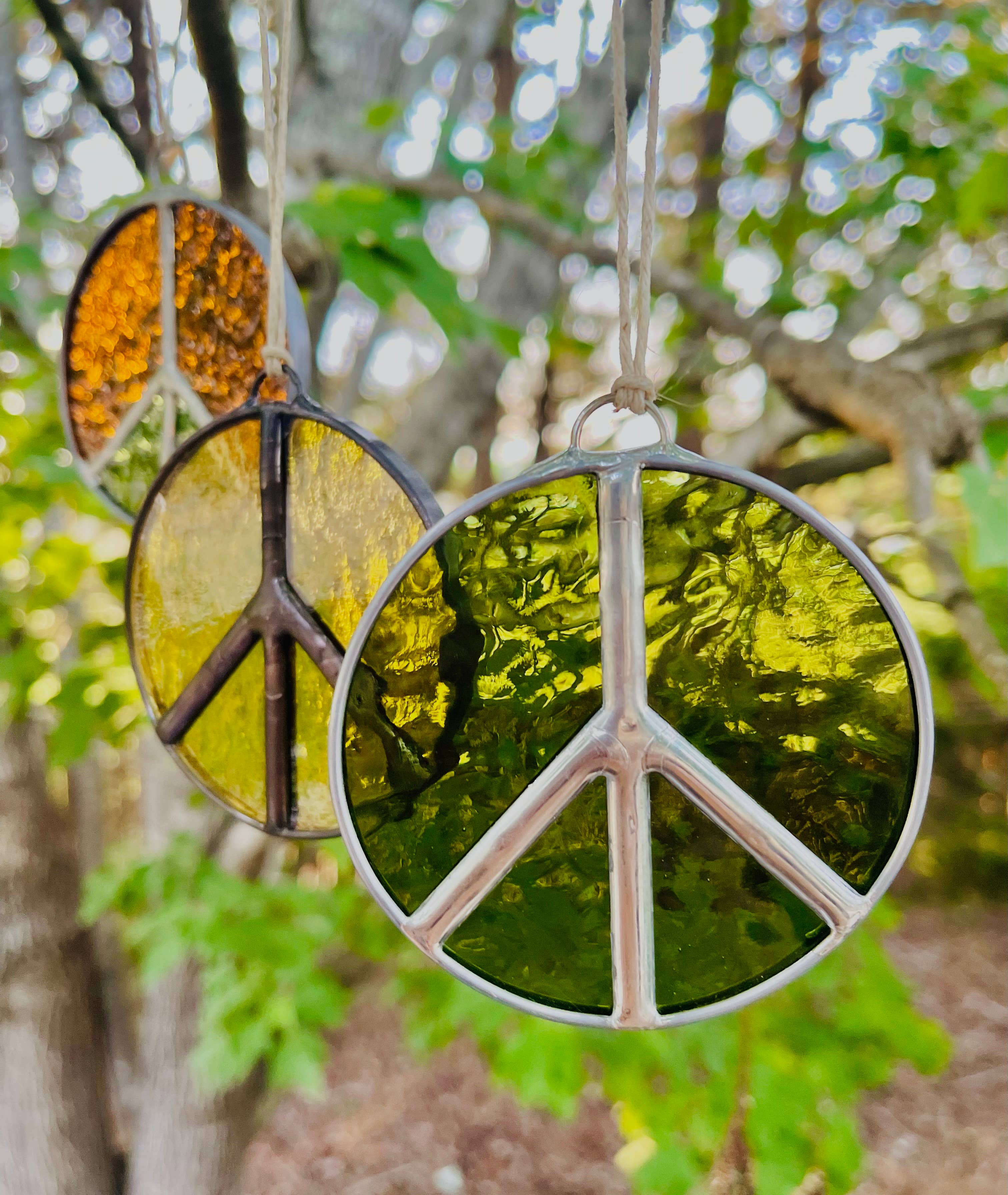 Samara Designs Studio - Wholesale Suncatcher - Glass Peace Sign Suncatcher14