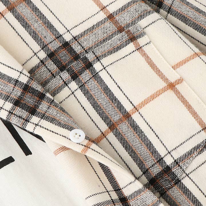 Rosa Clothing - Wholesale Button Down Shirt - Women's - Essential Basic Relaxed plaid cotton blend button-down shirt21