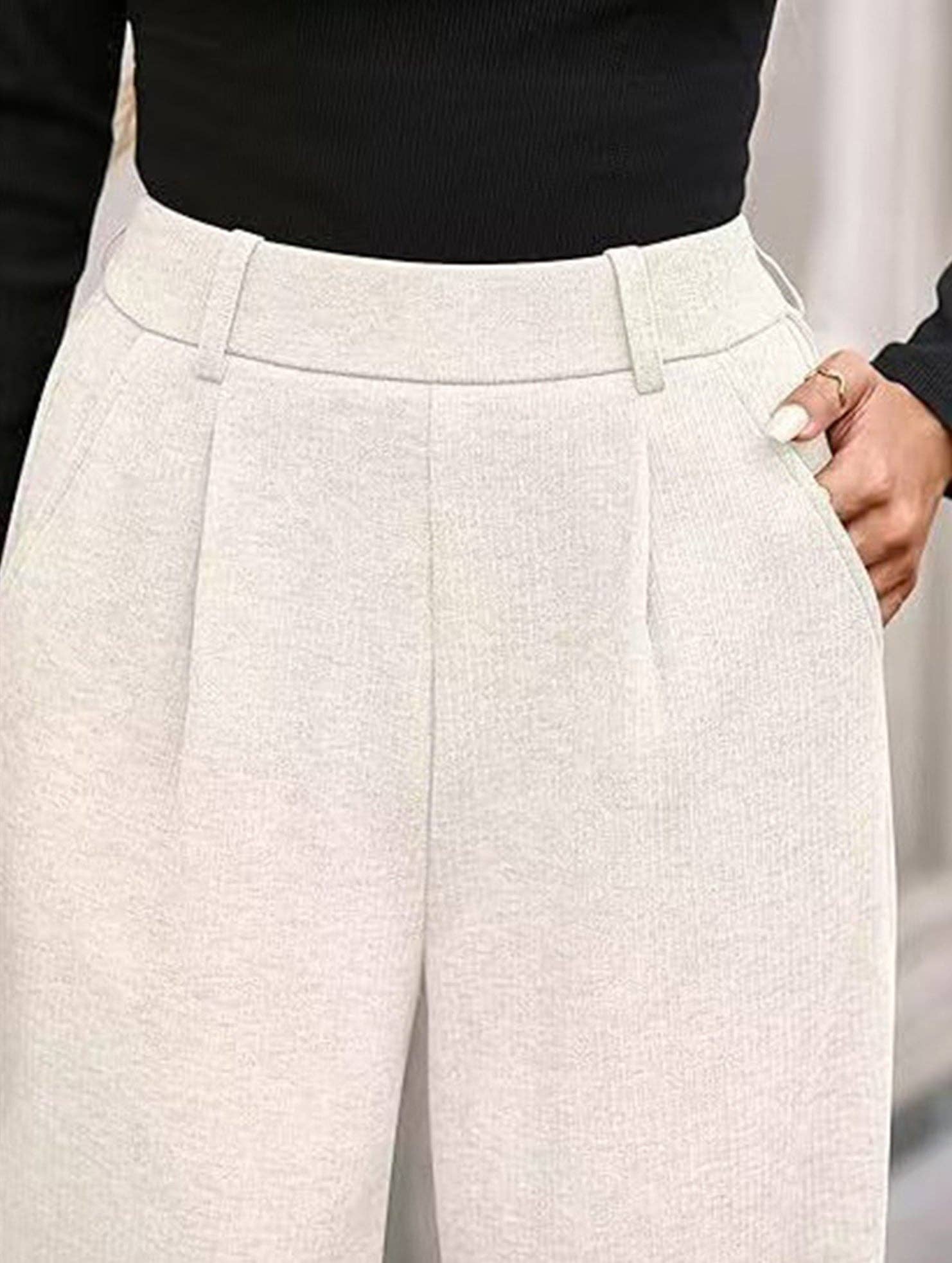 Lovenne - Wholesale Pants - Women's - Versatile solid color straight wide-leg pants12