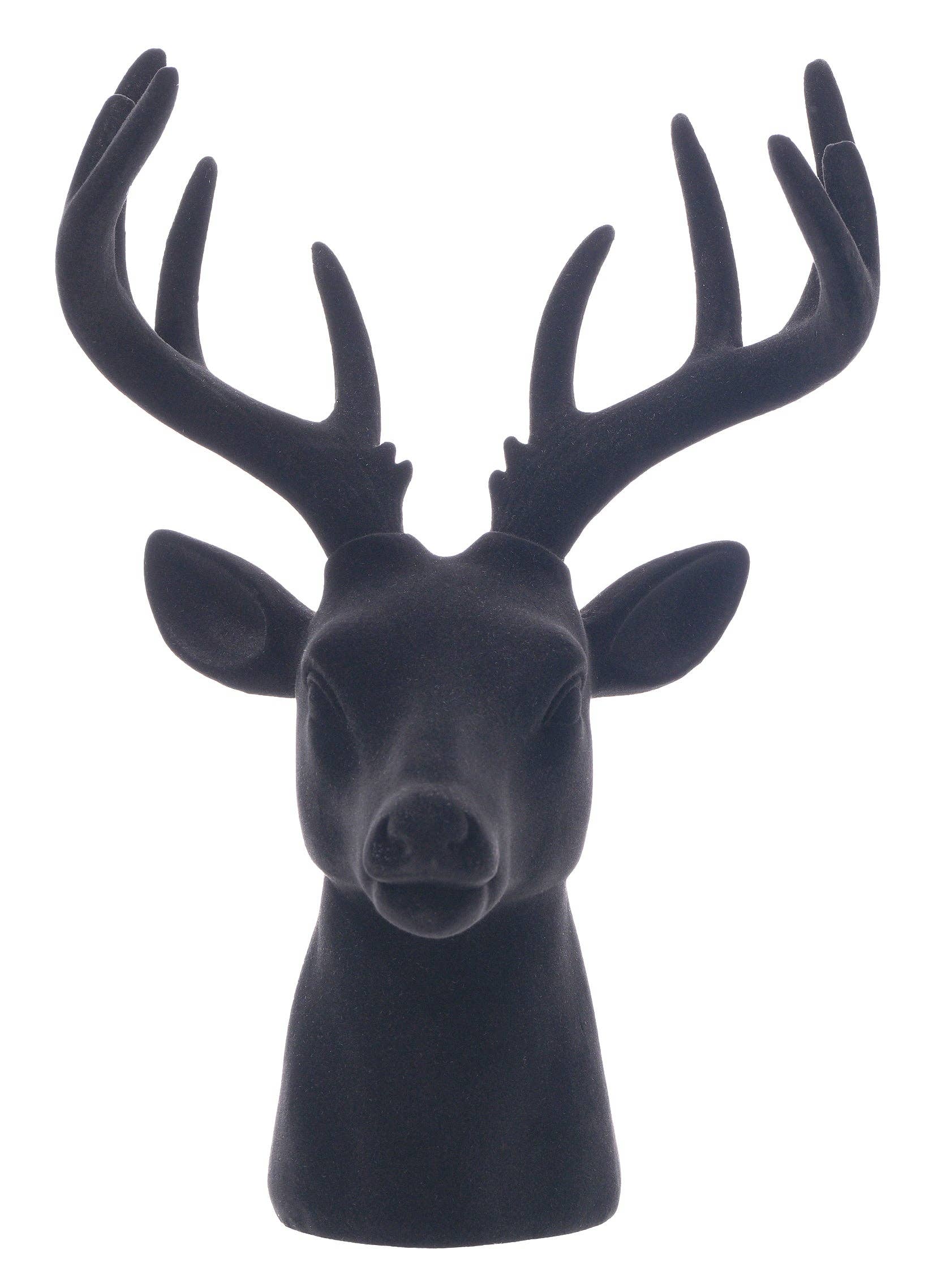 Dunn Deals – wholesale Christmas decoration – Christmas Carousel Collection - 11" Flocked Deer Head2