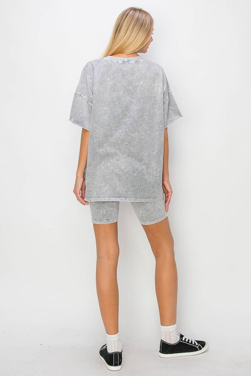 J.Her – Großhandel Sport-Shorts – Damen – Mineral Washed Steady Bikershorts HP50385