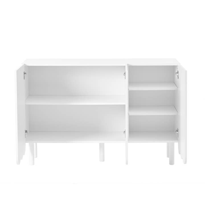39F Inc. - Wholesale Cabinet - Minimalist Shoe Cabinet/Sideboard (Black/White, Wave Doors)24