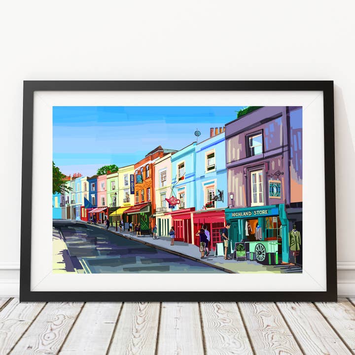 Portobello Road, Notting Hill, West London Art Print for wholesale by Tomartacus